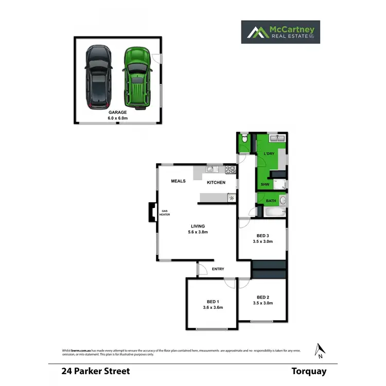 Floorplan of Homely house listing, 24 Parker Street, Torquay VIC 3228