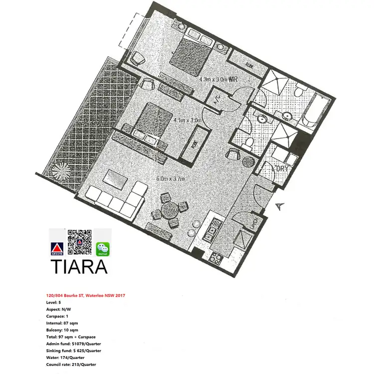 Floorplan of Homely apartment listing, 120/804 Bourke Street, Waterloo NSW 2017