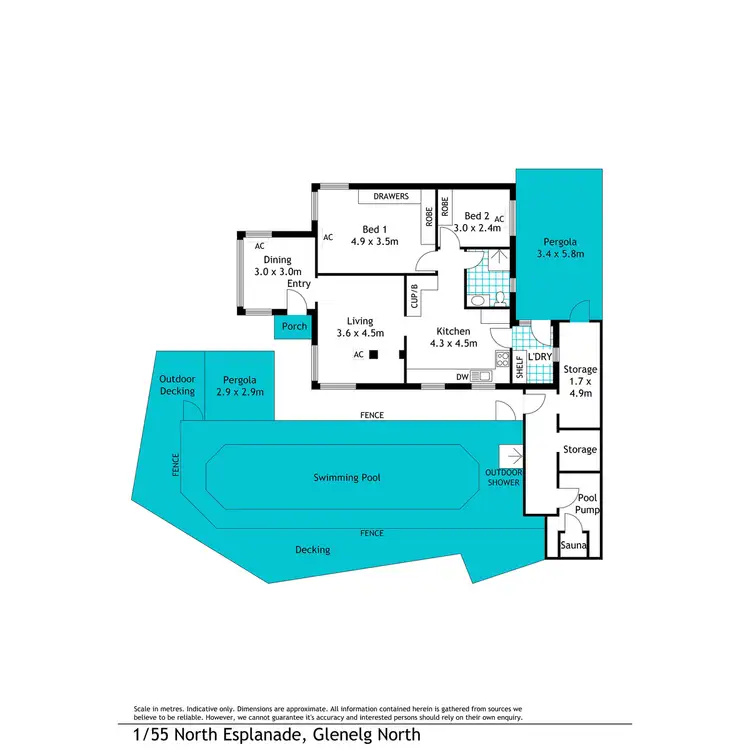 Floorplan of Homely house listing, 1/55 North Esplanade, Glenelg North SA 5045