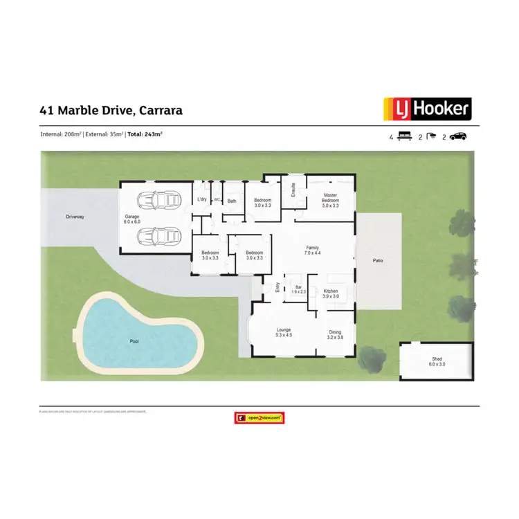 Floorplan of Homely house listing, 41 Marble Drive, Carrara QLD 4211