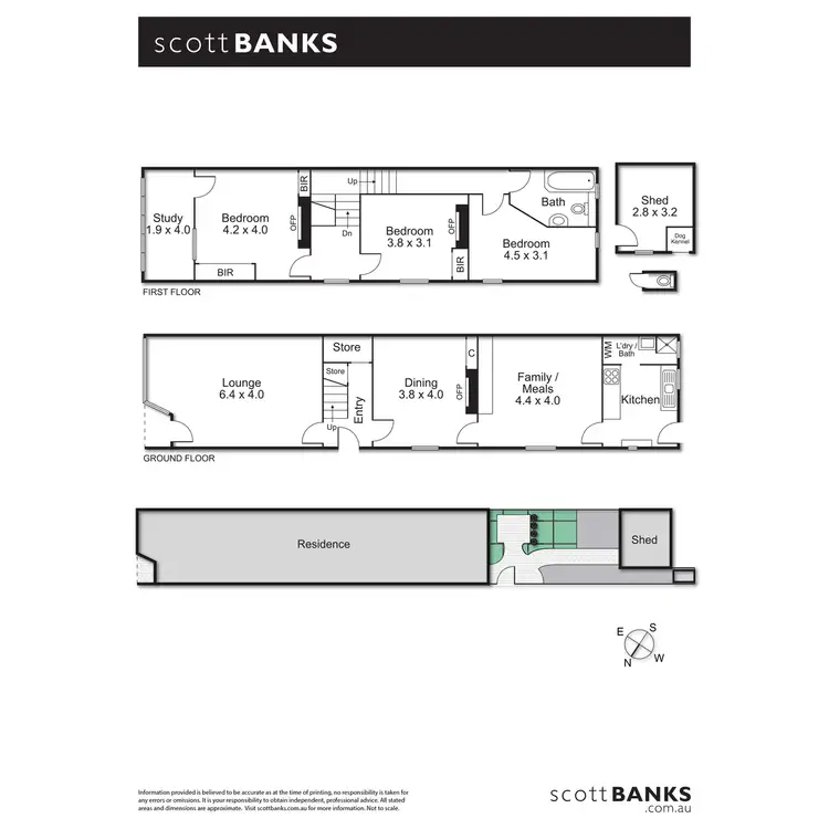 Floorplan of Homely terrace listing, 61 Michael Street, Fitzroy North VIC 3068
