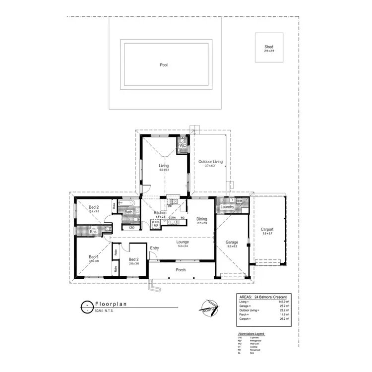 Floorplan of Homely house listing, 24 Balmoral Crescent, Lake Albert NSW 2650