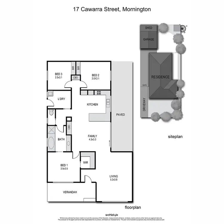 Floorplan of Homely house listing, 17 Cawarra Street, Mornington VIC 3931