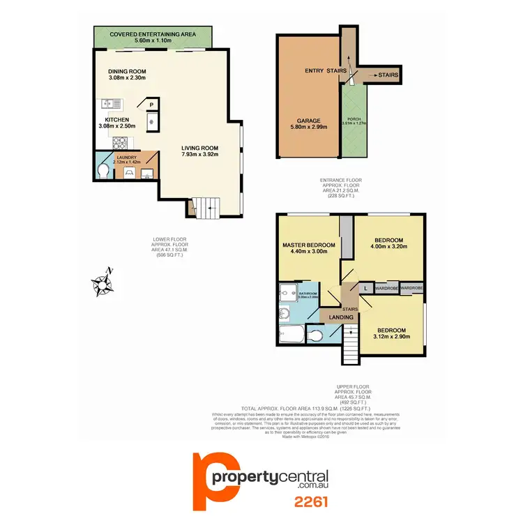 Floorplan of Homely townhouse listing, 5 Madison Place, Berkeley Vale NSW 2261