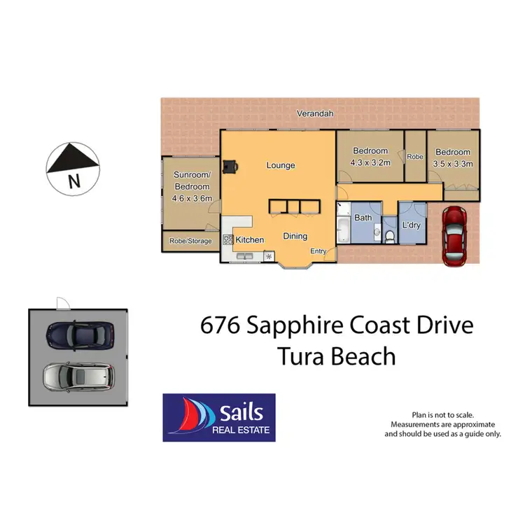 Floorplan of Homely house listing, 676 Sapphire Coast Drive, Tura Beach NSW 2548