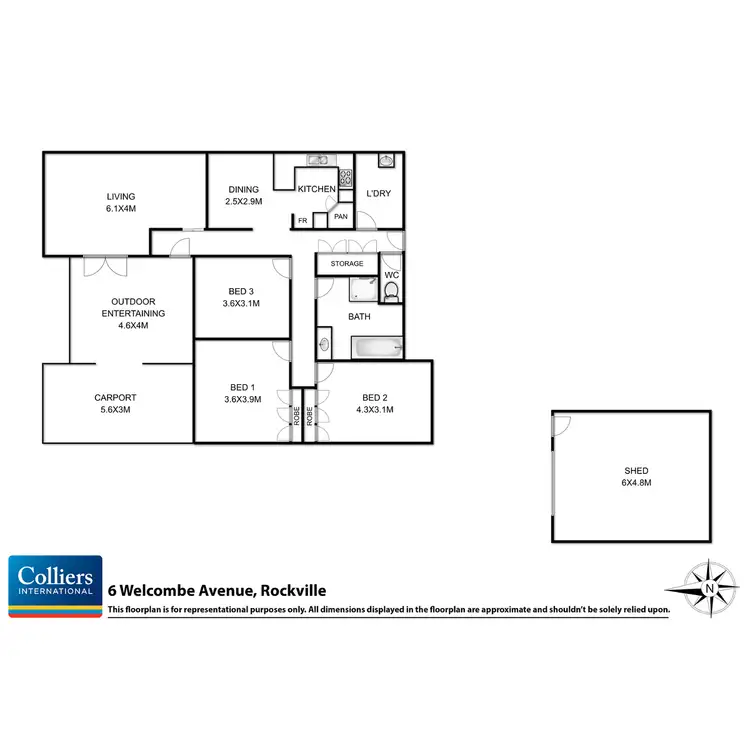 Floorplan of Homely house listing, 6 Welcombe Avenue, Rockville QLD 4350