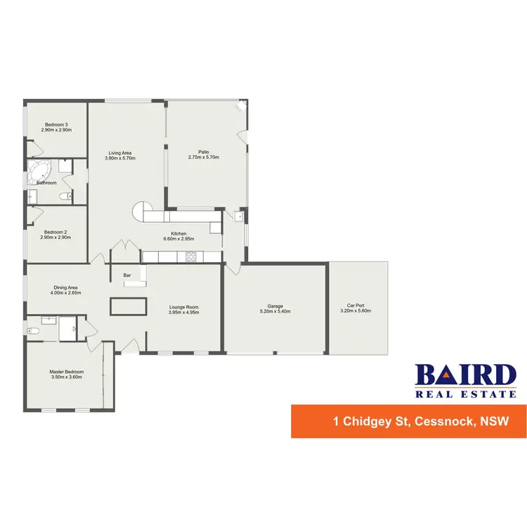 Floorplan of Homely house listing, 1 Chidgey Street, Cessnock NSW 2325