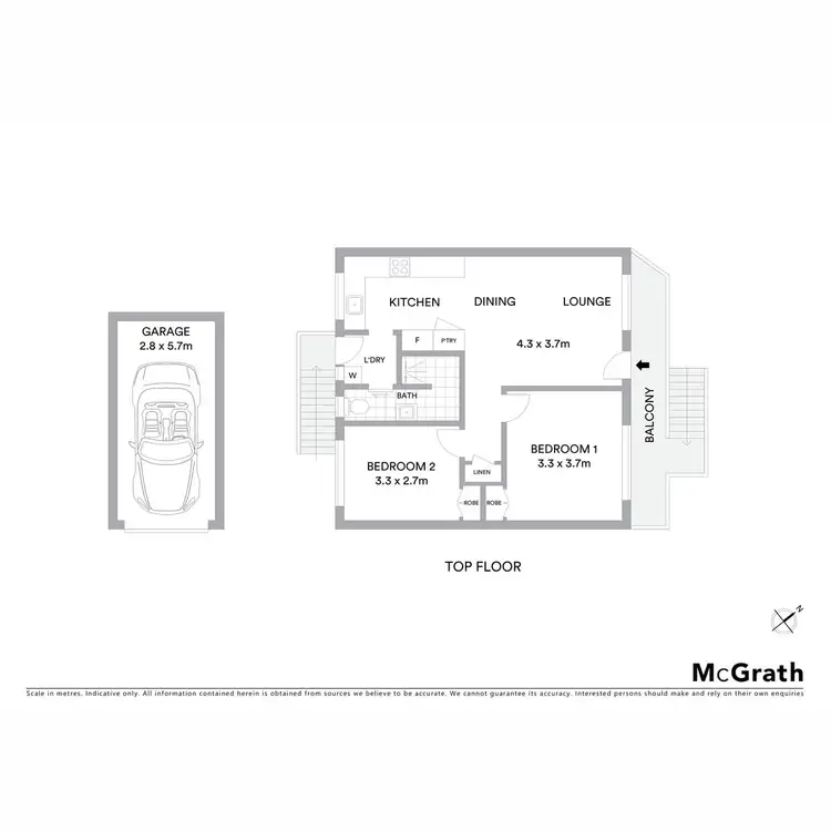 Floorplan of Homely apartment listing, 2/6 Aurora Place, Lennox Head NSW 2478