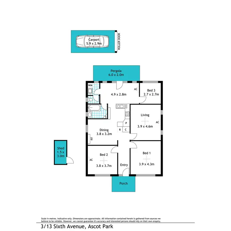 Floorplan of Homely house listing, 3/13 Sixth Avenue, Ascot Park SA 5043