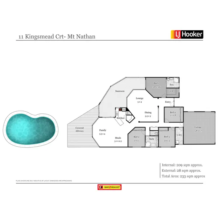 Floorplan of Homely house listing, 11 - 13 Kingsmead Court, Mount Nathan QLD 4211
