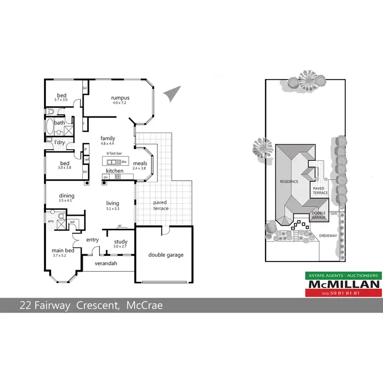 Floorplan of Homely house listing, 22 Fairway Crescent, Mccrae VIC 3938