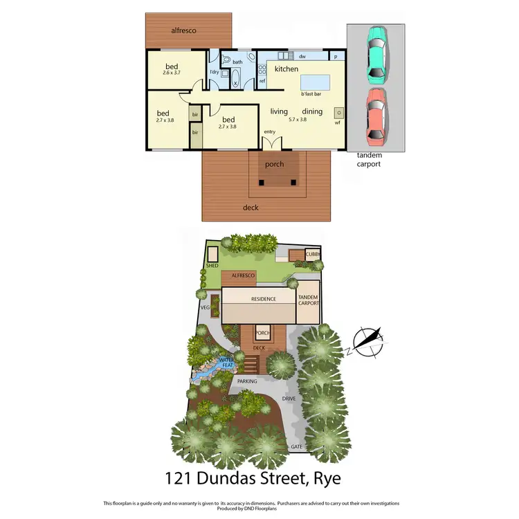 Floorplan of Homely house listing, 121 Dundas Street, Rye VIC 3941