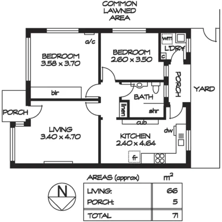 Floorplan of Homely unit listing, 6/7 Alpha Street, Kensington Park SA 5068