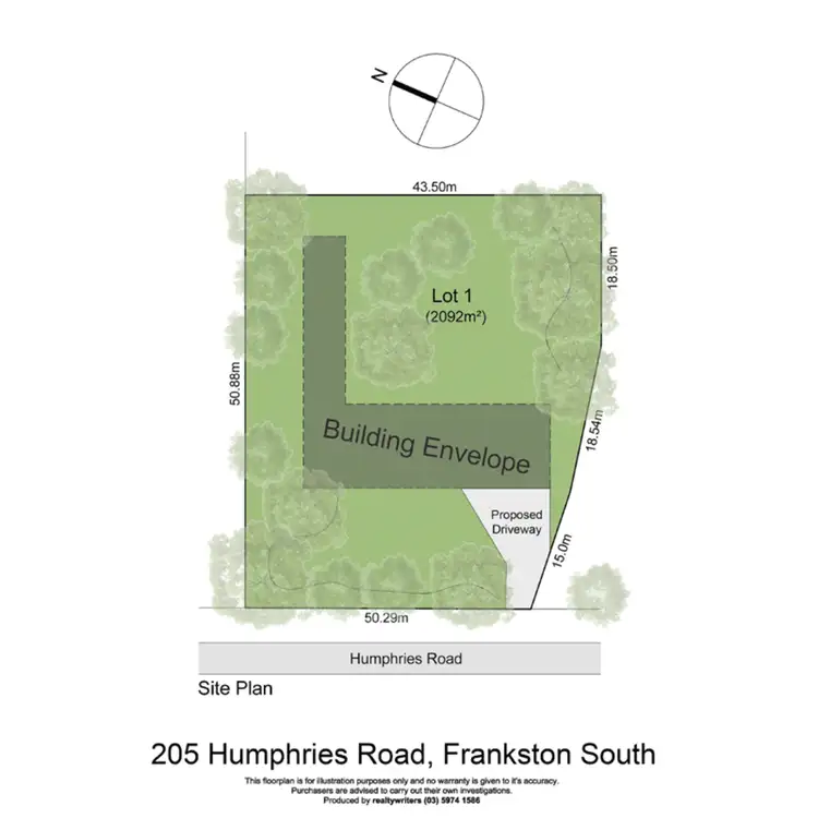 Floorplan of Homely land listing, 205 Humphries Road, Frankston South VIC 3199