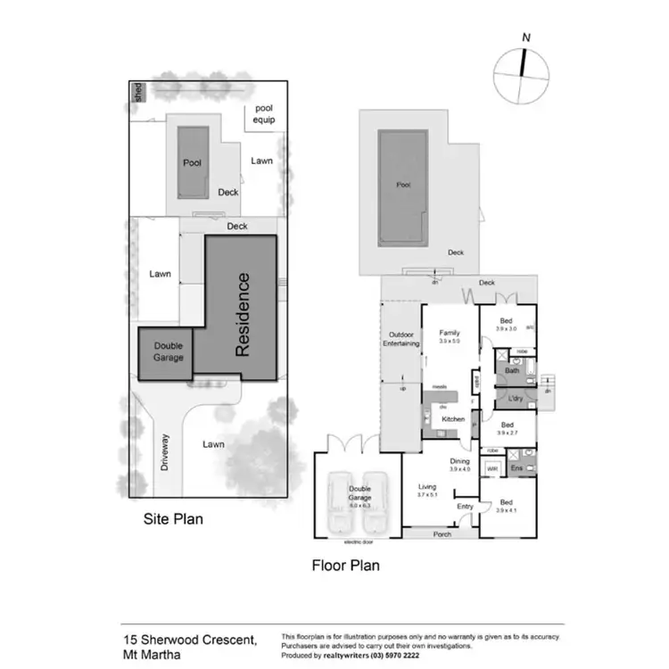Floorplan of Homely house listing, 15 Sherwood Crescent, Mount Martha VIC 3934