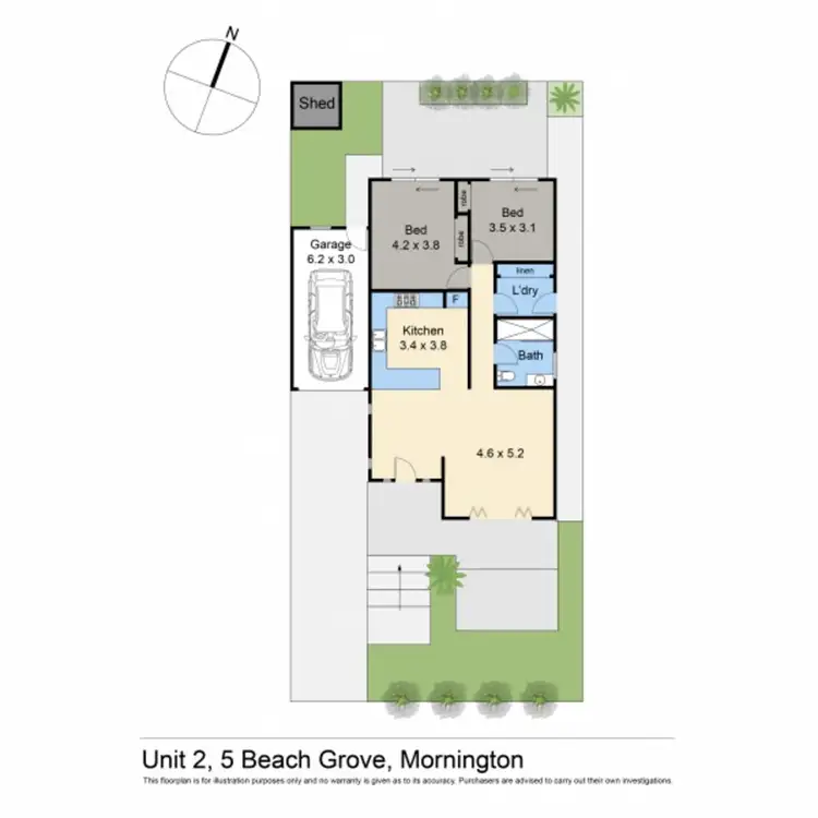 Floorplan of Homely house listing, 2/5 Beach Grove, Mornington VIC 3931