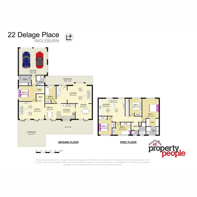 Floorplan of Homely house listing, 22 Delage Place, Ingleburn NSW 2565