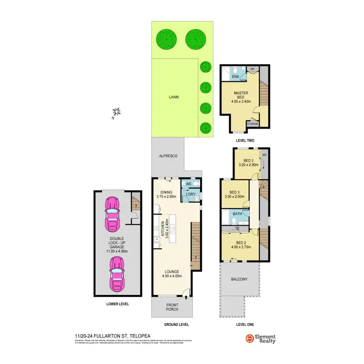 Floorplan of Homely townhouse listing, 11/20-24 Fullarton Street, Telopea NSW 2117