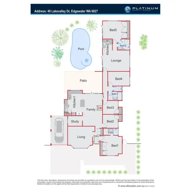 Floorplan of Homely house listing, 49 Lakevalley Drive, Edgewater WA 6027