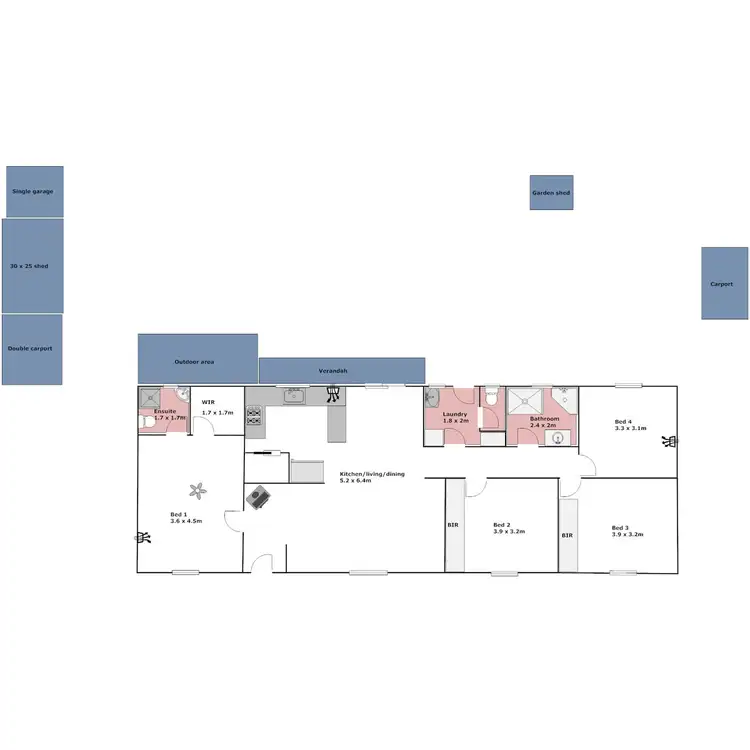 Floorplan of Homely house listing, 132 New West Road, Port Lincoln SA 5606