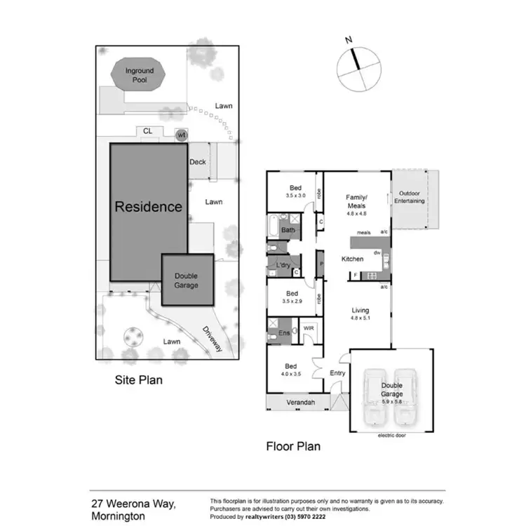 Floorplan of Homely house listing, 27 Weerona Way, Mornington VIC 3931