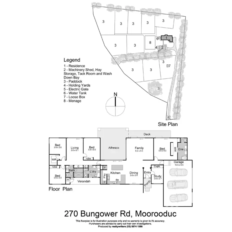 Floorplan of Homely rural property listing, 270 Bungower Road, Moorooduc VIC 3933