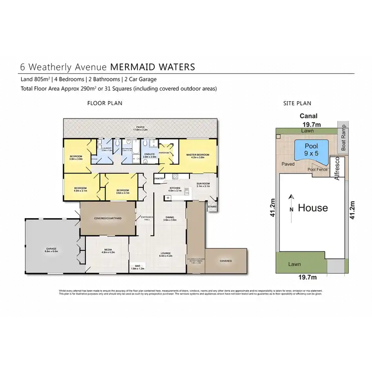 Floorplan of Homely house listing, 6 Weatherly Avenue, Mermaid Waters QLD 4218
