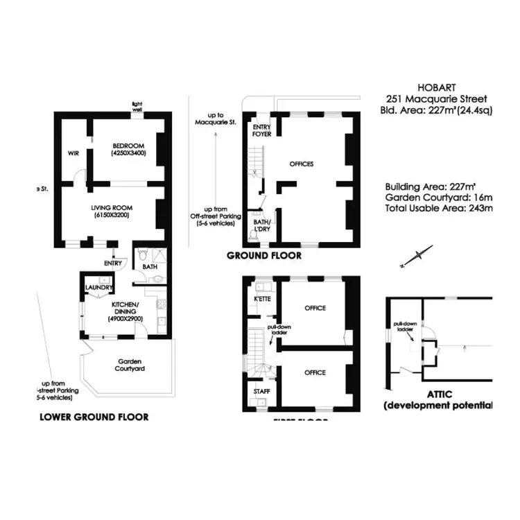 Floorplan of Homely unit listing, 251 Macquarie Street, Hobart TAS 7000
