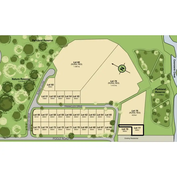 Floorplan of Homely land listing, LOT 77, 35 Pinnacles Drive, Glass House Mountains QLD 4518