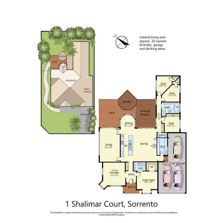 Floorplan of Homely house listing, 1 Shalimar Court, Sorrento VIC 3943