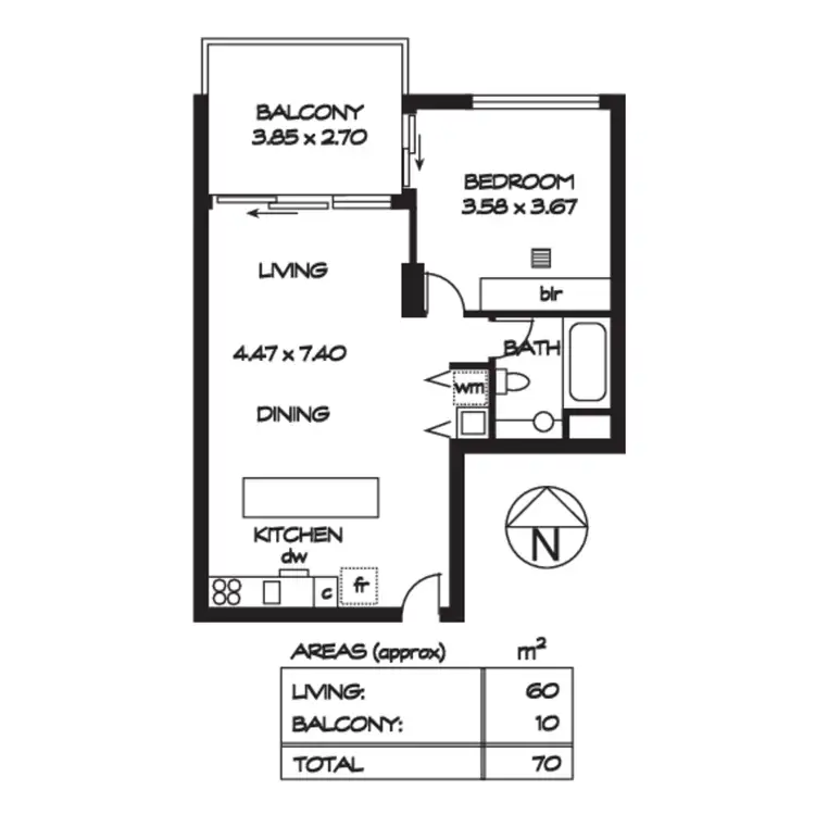 Floorplan of Homely apartment listing, 304/19 Holdfast Promenade, Glenelg SA 5045