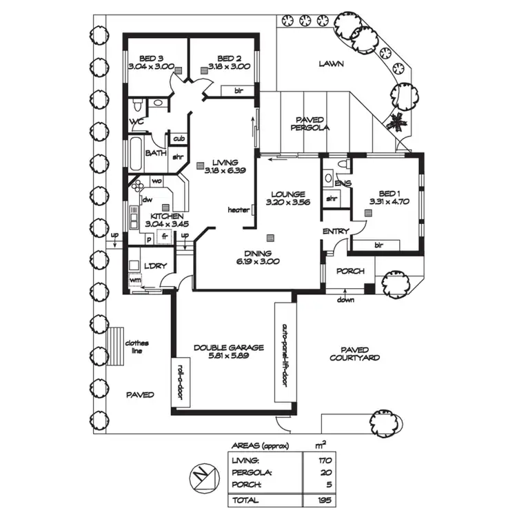 Floorplan of Homely unit listing, 3/18 Allendale Grove, Stonyfell SA 5066