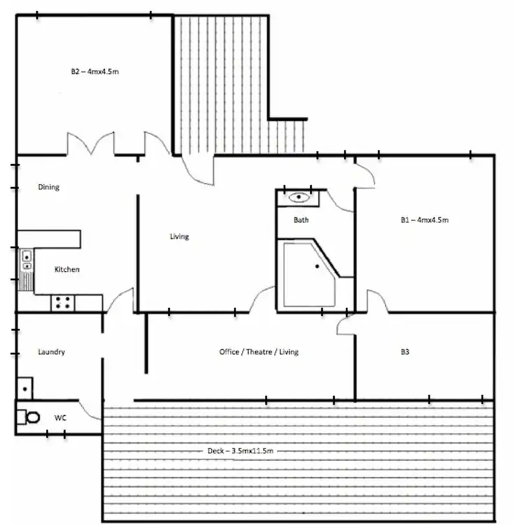 Floorplan of Homely house listing, 41 Blackwood River Drive, Nannup WA 6275