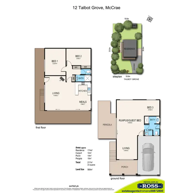 Floorplan of Homely house listing, 12 Talbot Grove, Mccrae VIC 3938