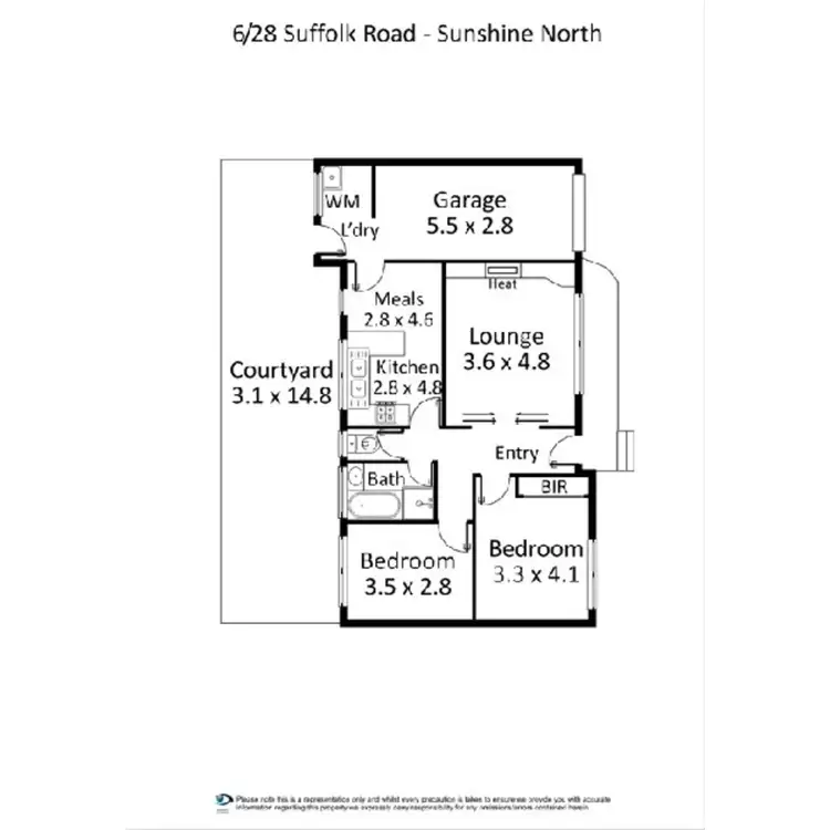 Floorplan of Homely unit listing, 6/28 Suffolk Road, Sunshine North VIC 3020