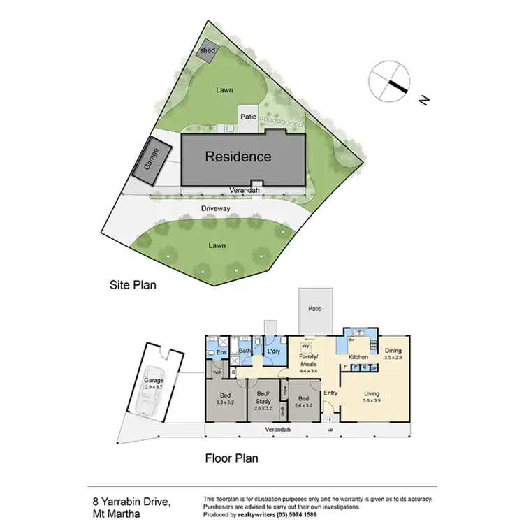 Floorplan of Homely house listing, 8 Yarrabin Drive, Mount Martha VIC 3934