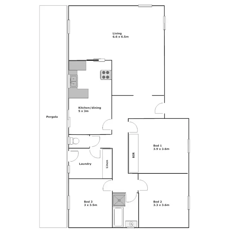 Floorplan of Homely house listing, 7 Beaver Court, Port Lincoln SA 5606