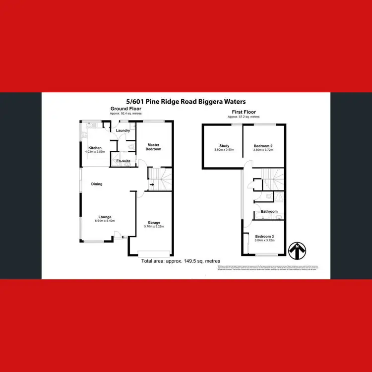Floorplan of Homely townhouse listing, 5/601 Pine Ridge Road, Biggera Waters QLD 4216