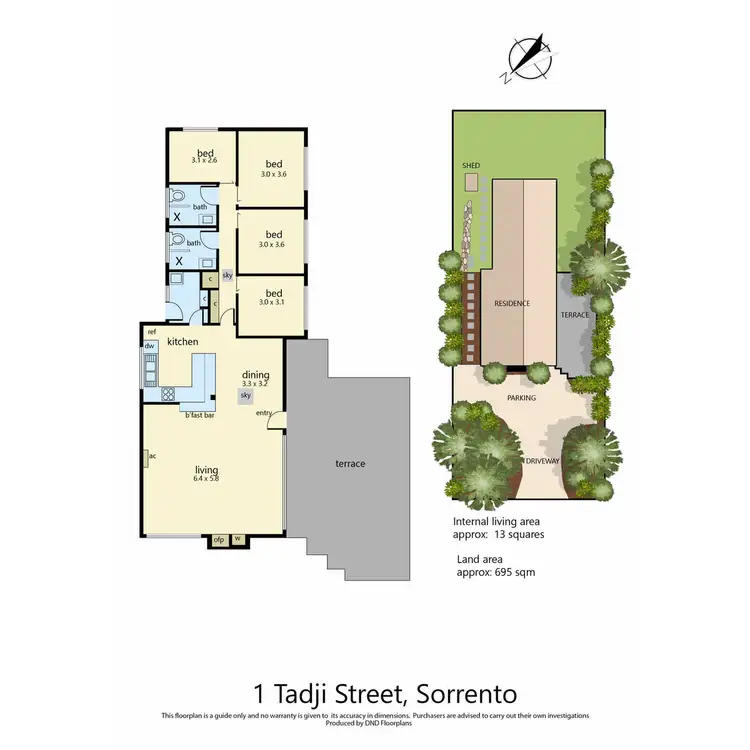Floorplan of Homely house listing, 1 Tadji Street, Sorrento VIC 3943
