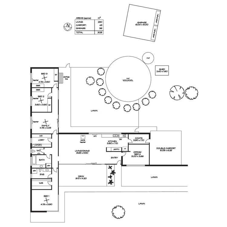 Floorplan of Homely house listing, 70 Jennings Drive, Ashton SA 5137
