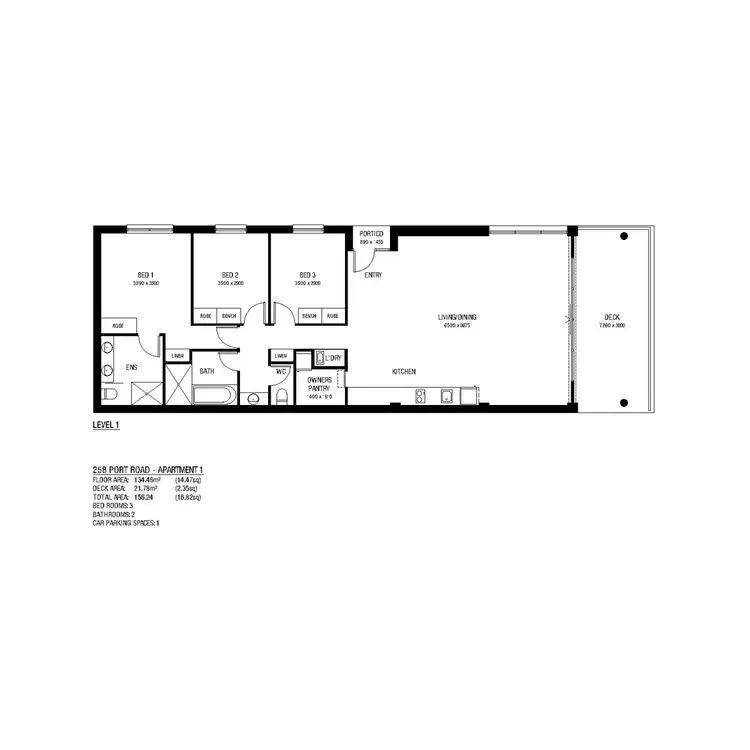 Floorplan of Homely apartment listing, 1/258 Port Road, Boat Harbour Beach TAS 7321