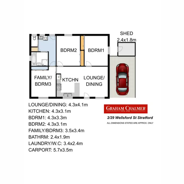 Floorplan of Homely unit listing, 2/29 Wellsford Street, Stratford VIC 3862