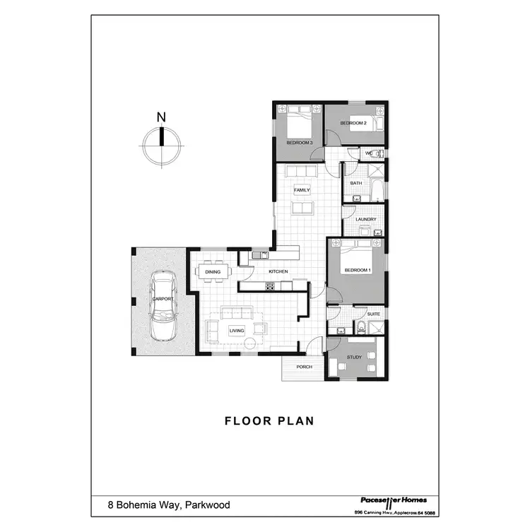 Floorplan of Homely house listing, 8 Bohemia Way, Parkwood WA 6147