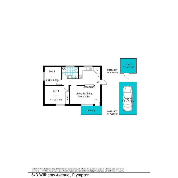 Floorplan of Homely unit listing, 8/3 Williams Avenue, Plympton SA 5038