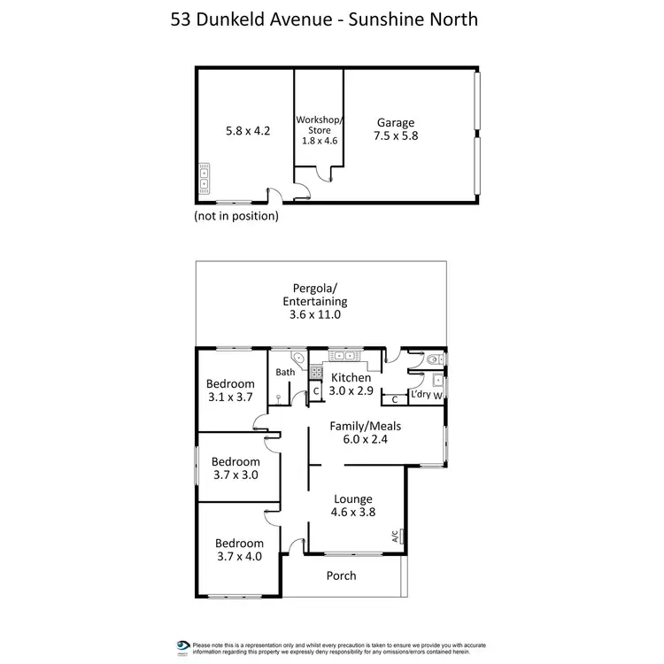 Floorplan of Homely house listing, 53 Dunkeld Avenue, Sunshine North VIC 3020