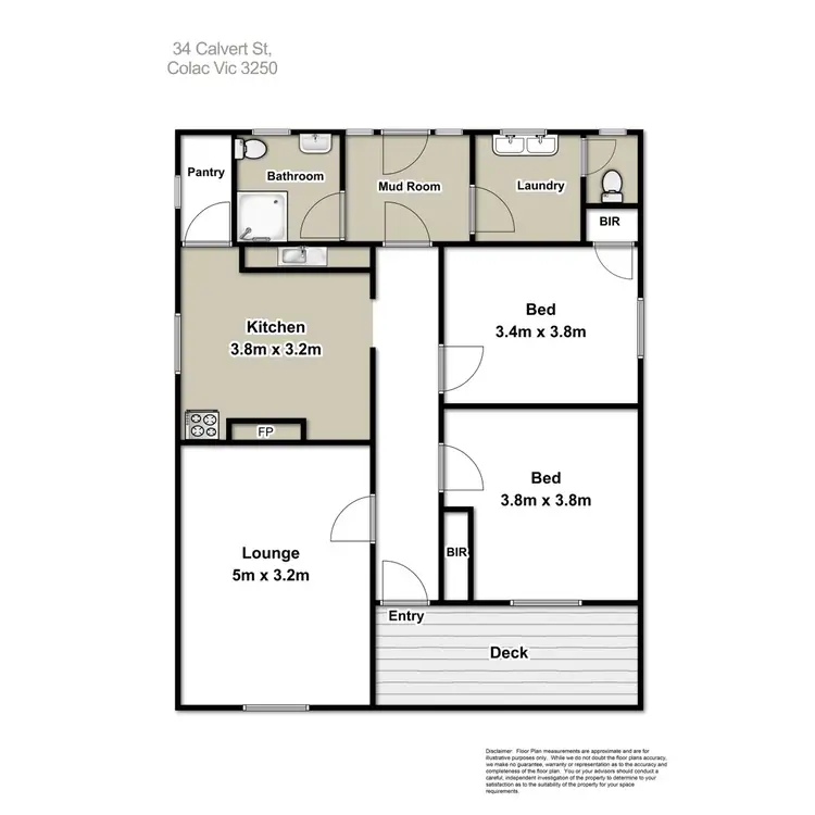 Floorplan of Homely house listing, 34 Calvert Street, Colac VIC 3250