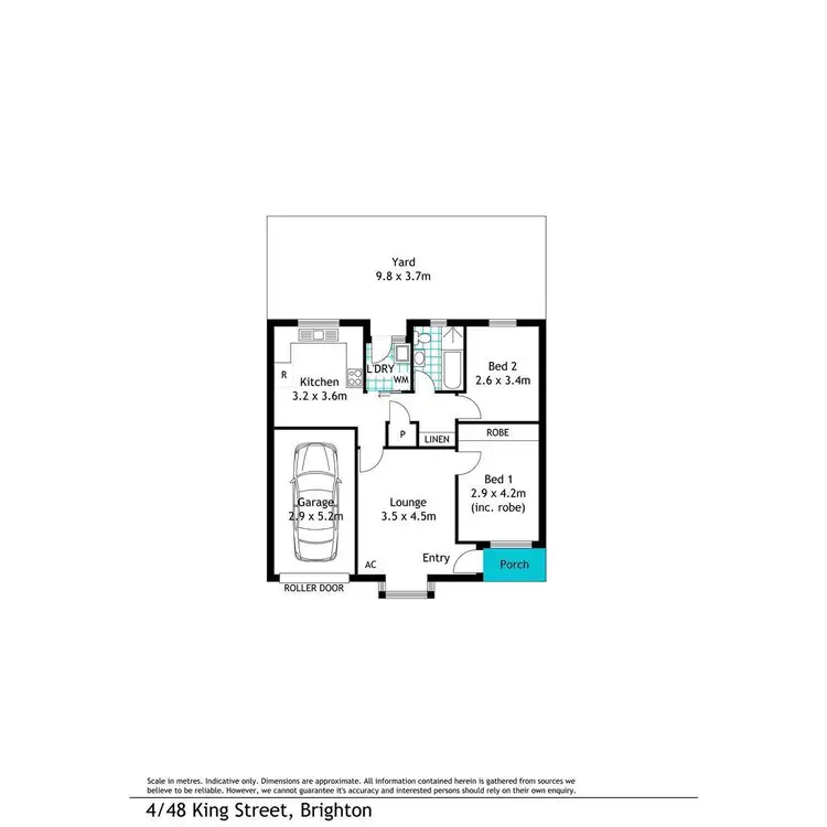 Floorplan of Homely unit listing, 4/48 King Street, Brighton SA 5048
