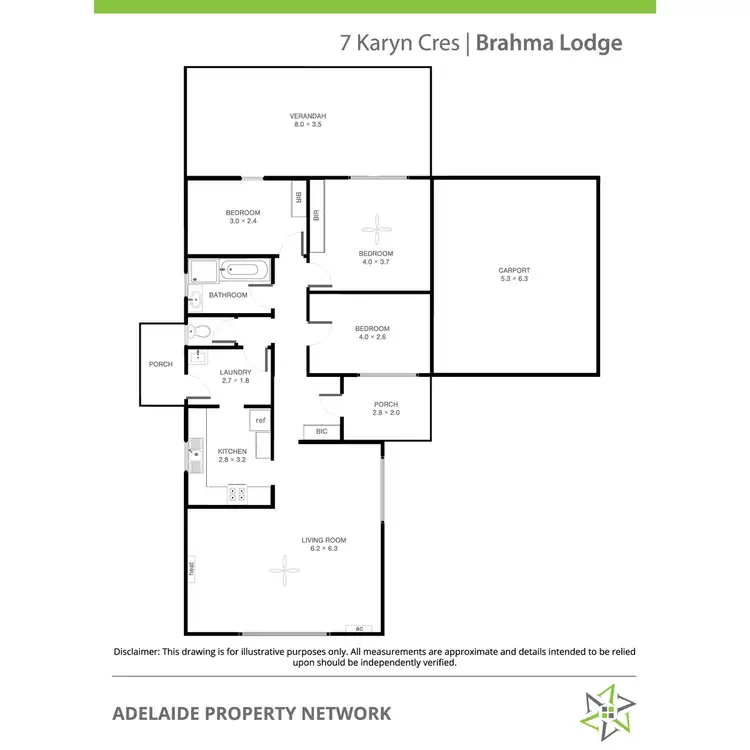 Floorplan of Homely house listing, 7 Karyn Crescent, Brahma Lodge SA 5109