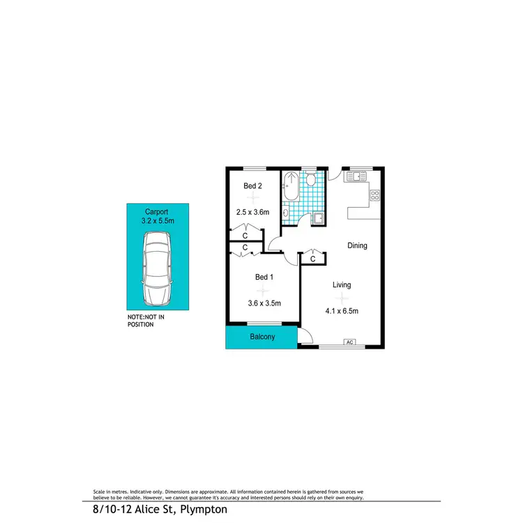 Floorplan of Homely unit listing, 8/10-12 Alice Street, Plympton SA 5038