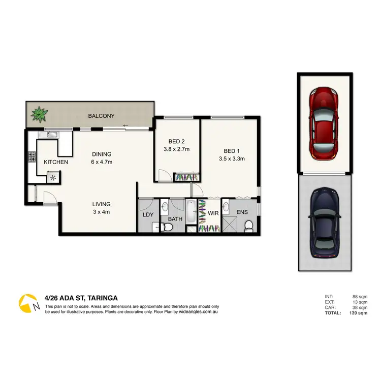 Floorplan of Homely apartment listing, 4/26 Ada Street, Taringa QLD 4068